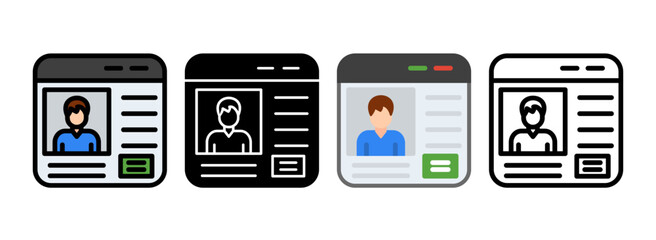 Set of User Account Icon