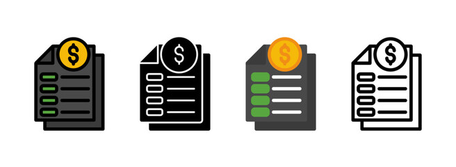 Set of Invoice Icon