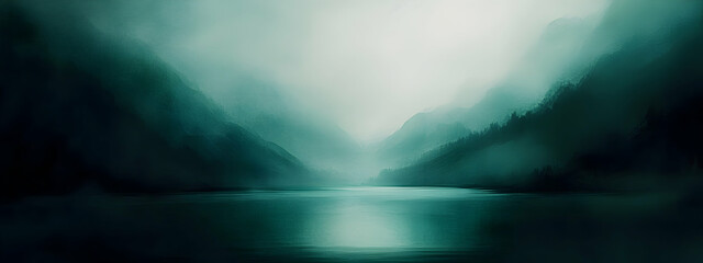 Dark green background, minimalist design