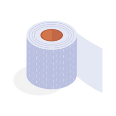A single roll of tissue paper for bathroom and personal hygiene.