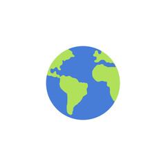 Globe earth vector icon. Illustration.