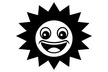 Wow Reaction Line Art Emoji Silhouette Icon – Expressive Black Vector, wow emoji, reaction icon, surprised face, expressive emoji, line art emoji, silhouette icon.