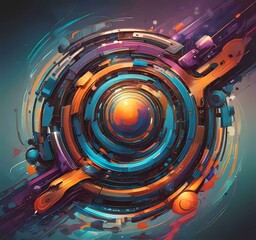 Illustration of abstract technology background.