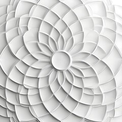 Fototapeta premium A radial symmetry pattern where the absence of color forms subtle geometric outlines. 