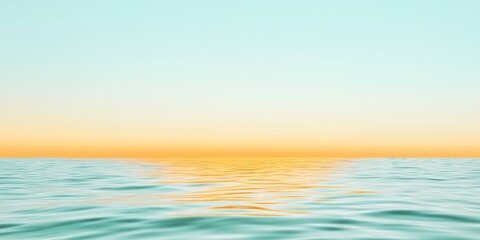 Naklejka premium Gradient Ocean Serenity Sunlit Waves and Particle Dance - Digital Art for Mindfulness Apps, Eco-Friendly Design Solutions and Virtual Reality Experiences