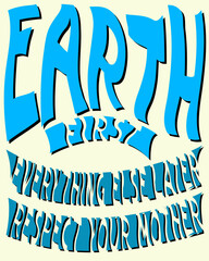Minimalist Typography T-Shirt Design, Earth Day Theme, Motivational Typography T-Shirt Design, Inspirational Typography T-Shirt Design
