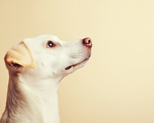 Obraz premium Nostalgic Pet Portrait Vintage-Style Beige Texture for Emotional Pet Adoption Branding - Appeals to Heartfelt Narratives and Warm Storytelling in Rescue Campaigns