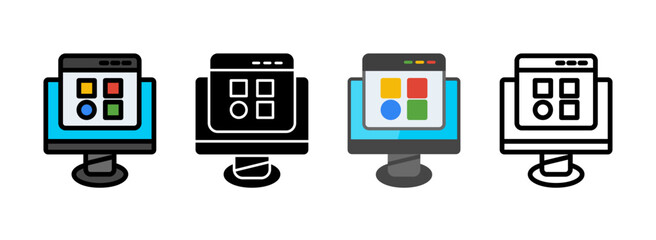 Set of Web App Icon