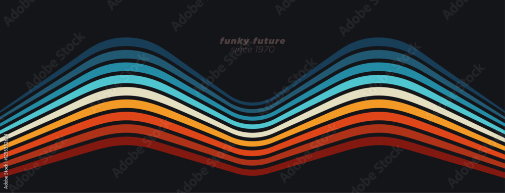 Poster an abstract colorful background design in a minimalist retro style. vector illustration.