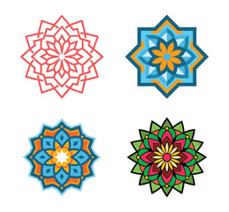 Mandala Vector Design Elements Collection set
