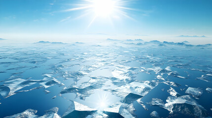 Stunning Aerial View of Frozen Arctic Landscape