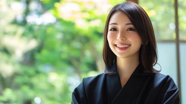 A businesswoman upgrading her skills with an online masterclass, enjoying an engaging tutorial