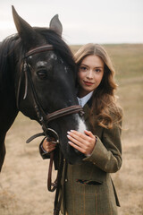 Woman Embracing Horse in Countryside During Serene Outdoor Setting