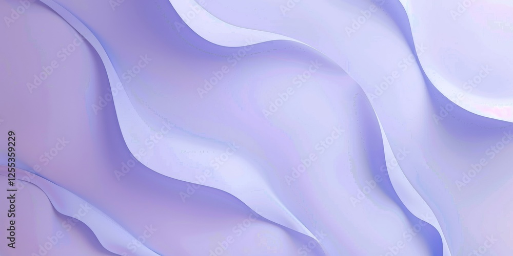Poster a refined minimalist design with a light periwinkle background, subtle shapes and smooth gradients, 