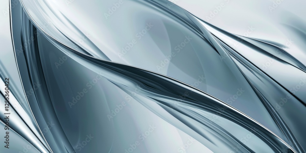 Poster a refined minimalist design with a light silver background, subtle shapes and smooth gradients, mode