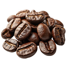 Obraz premium Coffee Beans Isolated on Transparent Background