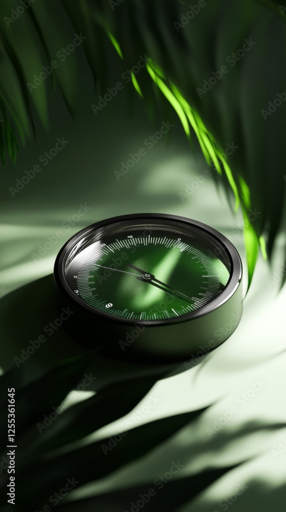 Aufkleber modern eco-meter design sleek green gauge interface with nature-inspired aesthetics - sustainable me