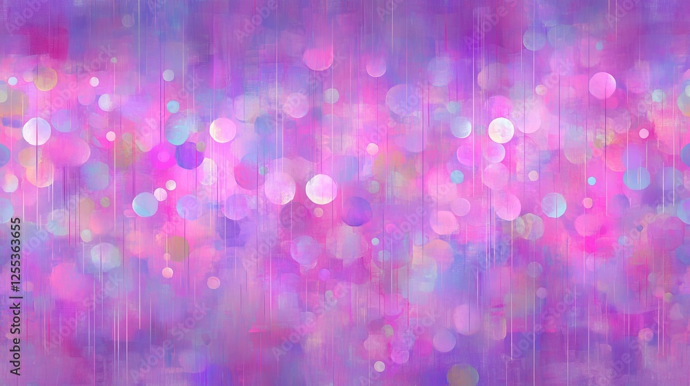 Poster abstract purple pink bokeh light particles blurred background effect image art design style