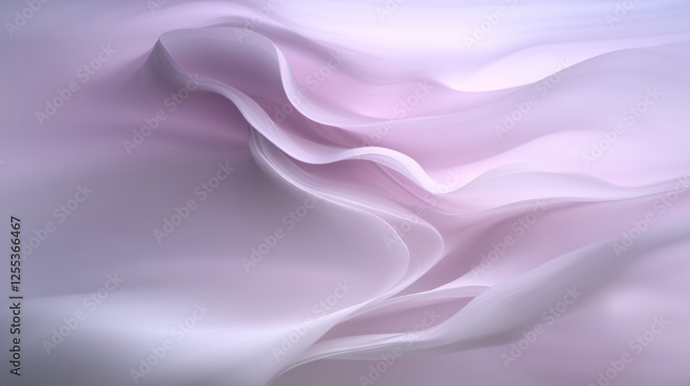 Poster abstract soft purple layers flowing in gentle waves background with a calm and serene vibe