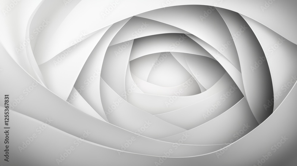 Poster abstract swirl gray tones circular layered pattern modern artistic design conceptual form