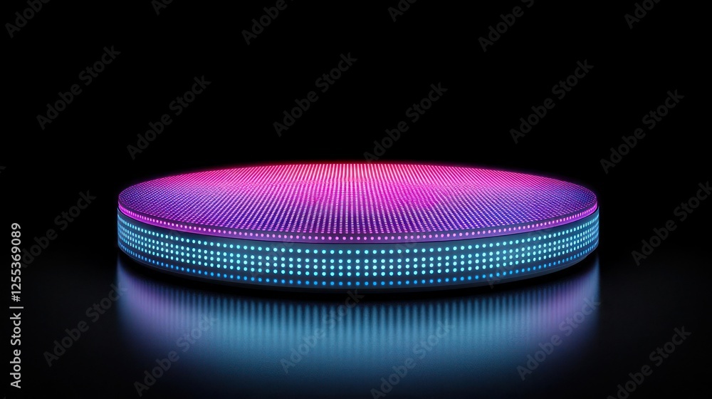 Poster circular led light display platform
