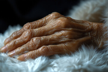 A patient's hand showing clear deformities from rheumatoid arthritis, with misaligned fingers and joint swelling, emphasizing the physical changes due to the disease.