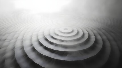 Naklejka premium A series of faint concentric circles radiating from the center of a pale backdrop.