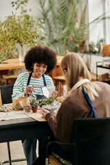 Creating lasting memories through friendship and plant crafting at a vibrant workshop