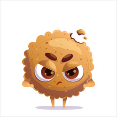 Vector character of an evil cookie. Isolated character