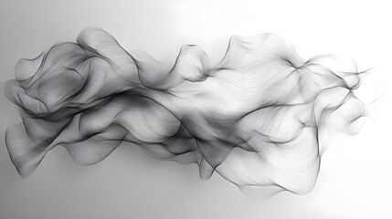 A single continuous-line drawing of a flowing, organic shape. 