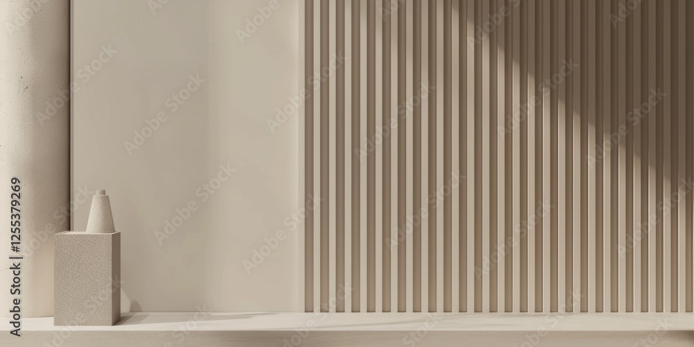 Poster a sleek minimalist backdrop with a muted warm grey, linear patterns and clean shapes, contemporary m