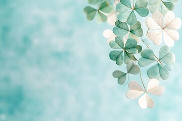 St. Patrick's day celebration close-up of bright floral decorations in nature's environment
