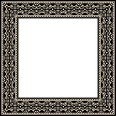 Vintage ornamental frame and border design with ethnic pattern.