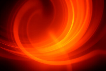 Dynamic Black Background with Radiant Orange Light Trails in Long Exposure