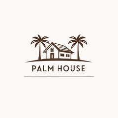 Fototapeta premium beach house logo