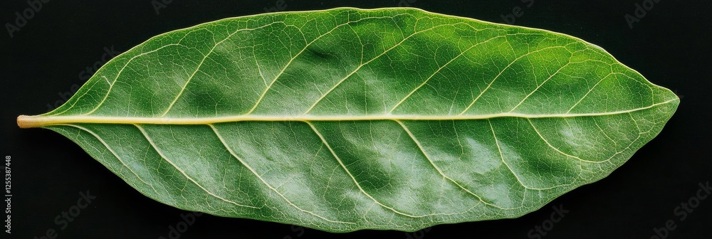 Aufkleber sustainable leaf macro vibrant green veins and micro patterns - high-resolution botanical detail for