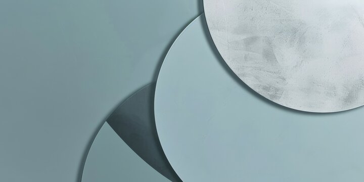 A sleek minimalist graphic featuring a muted teal background, Abstract shapes and minimalist elements, Contemporary minimalist style