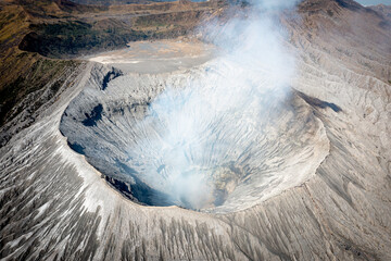 the peak of the crater of Mount Bromo located in Bromo Tengger Semeru National Park, Indonesia © Asril