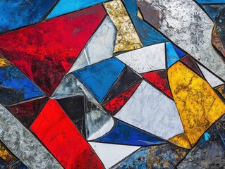 Asymmetrical geometric shapes, fluid dynamic effects. Realistic high saturation. Mysterious and dreamy atmosphere. Perfect for digital art, technology concepts and innovative designs.
