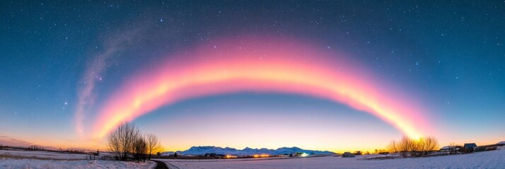 Aurora Borealis Aesthetic Northern Lights Over Snowy Landscape for Nature Tourism Marketing - Captivating Stargazing Content in Eco-Adventure Promotion