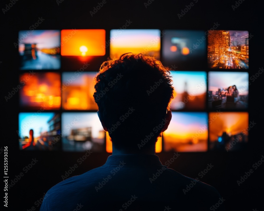 Aufkleber Immersive Virtual Classroom Experience Multi-Screen Interface for Digital Learning and Remote Collaboration - Modern Tech-Driven Educational Solutions for Global Engagement