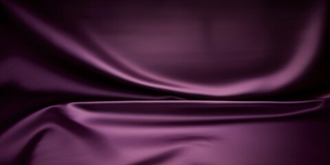 Fototapeta premium Luxurious Purple Silk: Elegant Fabric Drapery. A rich and elegant image of luxurious purple silk fabric draped gracefully, showcasing its smooth texture and lustrous sheen, exuding sophistication.