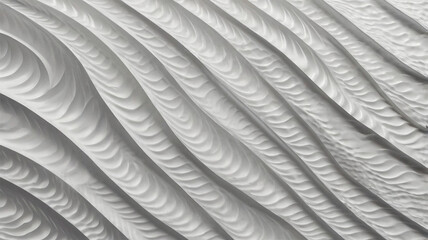 Monochromatic White Wave Background - Abstract and Minimalist Seamless Texture for Creative Use
