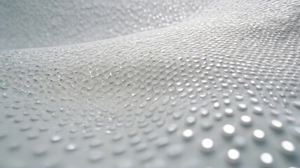 Wave Pattern with Connecting Dots and Lines - Minimalist White Futuristic Background