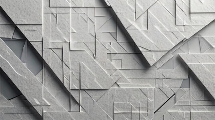 Abstract White Background with Geometric Triangle Patterns - Modern Tech Design