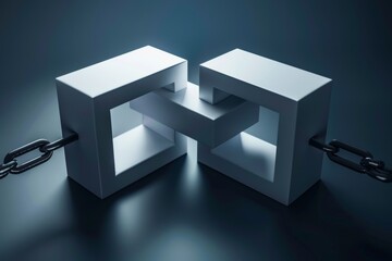 Blocks Connect to Symbolize the Confirmation of a Blockchain Transaction in a High-Tech Environment