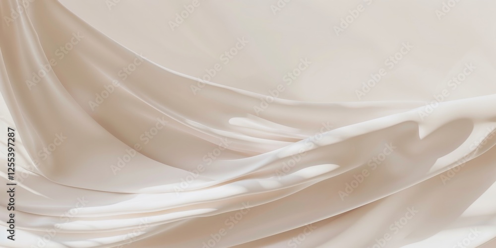 Poster a sophisticated minimalist design with an off-white background, subtle abstract shapes and smooth te