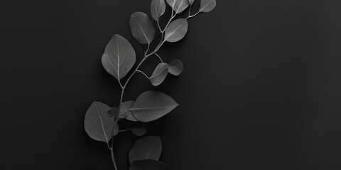 A sophisticated minimalist layout with a deep black background, Clean edges and high contrast, Luxe minimalist style