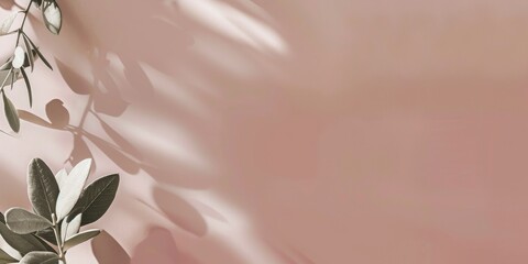 A sophisticated minimalist layout with a soft dusty pink background, Sparse geometric shapes and clean textures, Minimalist graphic design