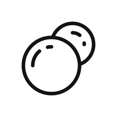 Russian billiards line icon, billiard balls vector symbol with editable stroke